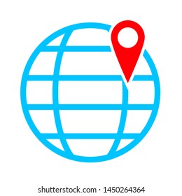 global pointer icon. Logo element illustration. global pointer design. colored collection. global pointer concept. Can be used in web and mobile