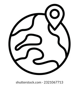 global position icon on transparent background
