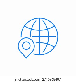 global position icon sign vector
