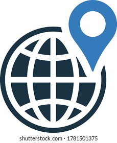 Posición global, diseño de icono de ubicación