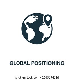 Global Positioning icon. Monochrome sign from production management collection. Creative Global Positioning icon illustration for web design, infographics and more