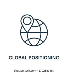 Global Positioning icon from production management collection. Simple line Global Positioning icon for templates, web design and infographics