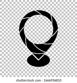 Global positioning system (GPS) - location Map pointer icon with transparent background.
