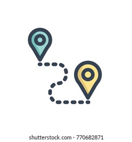 Global Positioning System  icon filled outline style