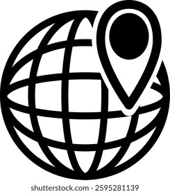 Global Positioning System icon, flat icon
