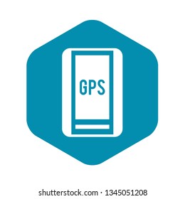 Global Positioning System icon in simple style isolated vector illustration