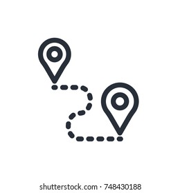 Global Positioning System icon vector. Global Positioning System icon outline style design