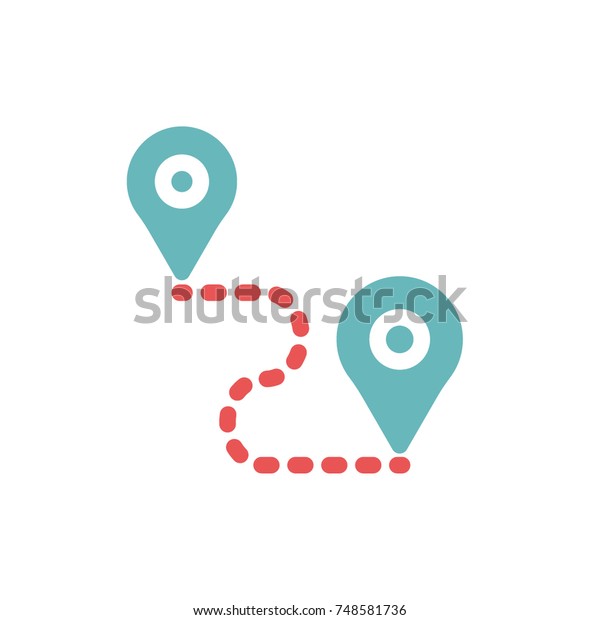 Global Positioning System icon vector.\
Global Positioning System flat style\
design