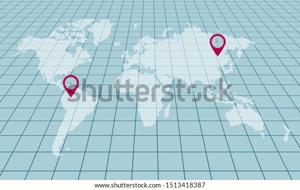 Global\
Positioning System. Isolated on blue\
background.