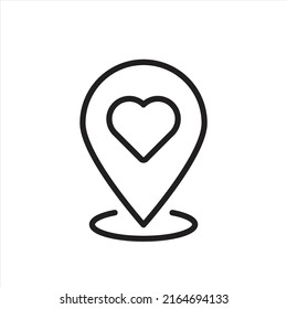 Global Positioning System with love icon. EPS 10.