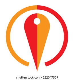 Global Positioning System Marker. Vector Illustration