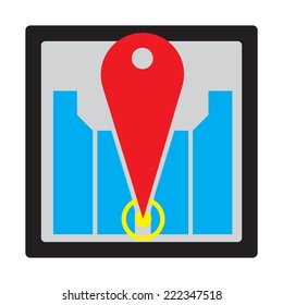 Global Positioning System Marker. Vector Illustration