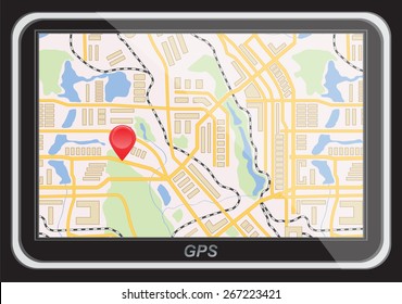 Global Positioning System, Navigation. Vector Illustration