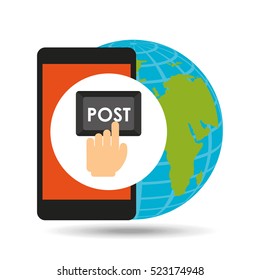 global post social network vector illustration eps 10