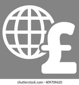 Global Pound Economics vector icon. 