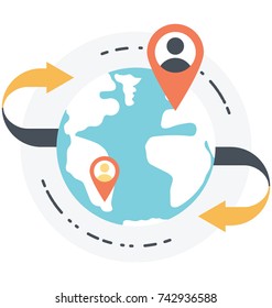 Global Presence Vector Icon