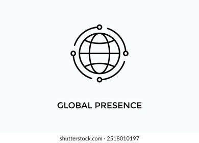 Ilustração De Logotipo Ou Ícone De Vetor De Presença Global