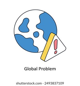 Global Problem Isometric style icon. Symbol on White background EPS 10 File 
