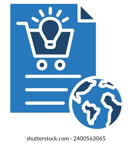 Global Procurement Solutions Icon line vector illustration