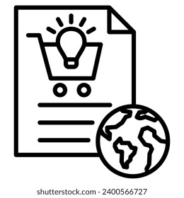 Global Procurement Solutions Icon line vector illustration