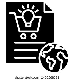 Global Procurement Solutions Icon line vector illustration