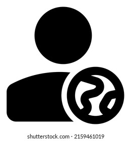 Global profile reach isolated on a white background