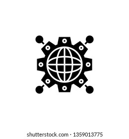 Global programme glyph icon