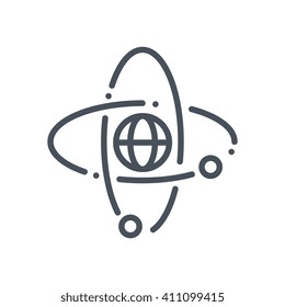 Global progress icon suitable for info graphics, websites and print media and  interfaces. Hand drawn style, line, vector icon.