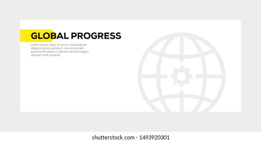 GLOBAL PROGRESS ILLUSTRATION ICON CONCEPT