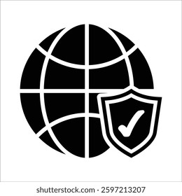 Global Protection Icon Simple Vector Illustration
