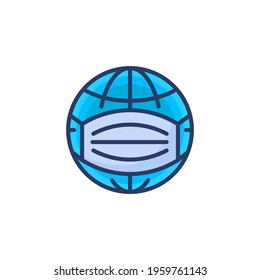 Global protection icon in vector. Logotype