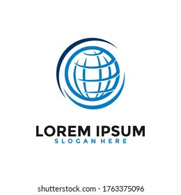 Global Protection Logo Template Design. Global Security Logo Design Concept. Vector Illustration