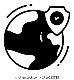 Global Protection and security vector icons set cyber computer network business data technology