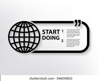 Global Quotation Mark Speech Bubble,design