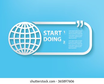 
Global Quotation Mark Speech Bubble,design