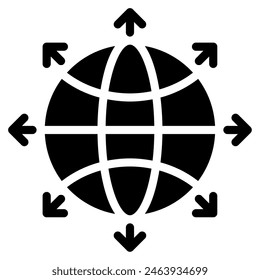 Global Reach icon can be used for web, app, infographic, etc