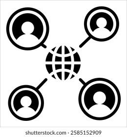 Global Reach Icon Element For Design