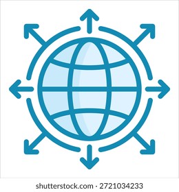 Elemento De Ícone De Alcance Global Para Design