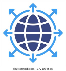 Elemento De Ícone De Alcance Global Para Design