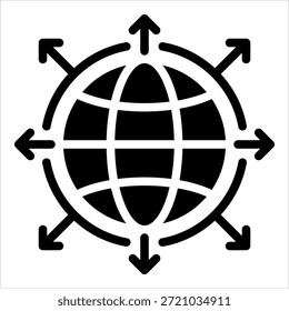 Elemento De Ícone De Alcance Global Para Design