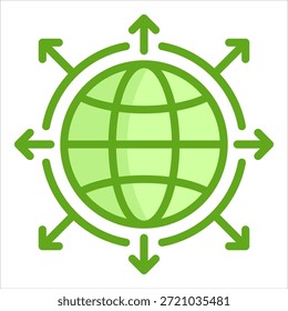 Elemento De Ícone De Alcance Global Para Design