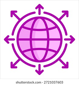 Elemento De Ícone De Alcance Global Para Design