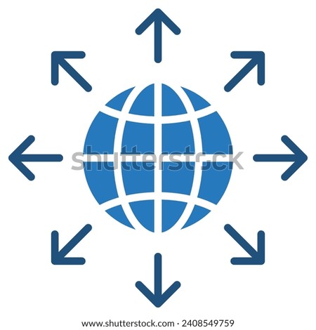 Global Reach icon line vector illustration