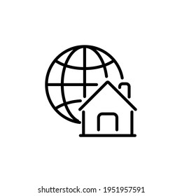 Global Real Estate icon in vector. Logotype