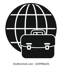 Global recruit icon simple vector. Online job search. Hr agency
