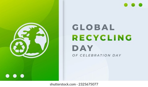 Ilustración de diseño de vectores para la celebración del Día Mundial del Reciclaje para fondo, afiche, cartel, publicidad, tarjeta de felicitación