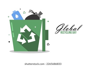 Global recycling day poster design