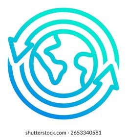 Global Recycling Icon Element For Design