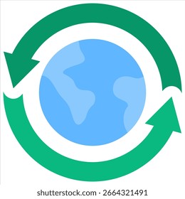 Elemento global del icono del reciclaje para el diseño