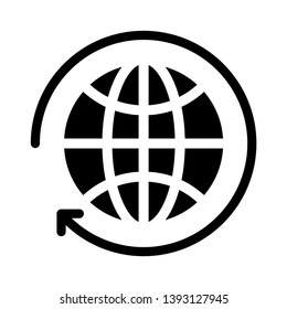 global refresh vector glyph icon